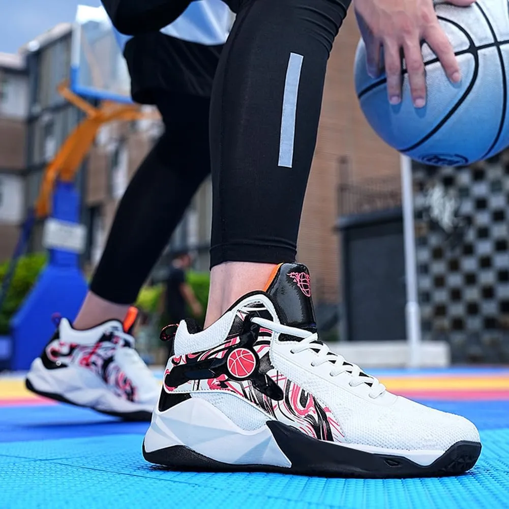 Unisex's High Top Lightweight Fly-Weaving Running Jogging Sneakers Sports Tennis Basketball Shoes