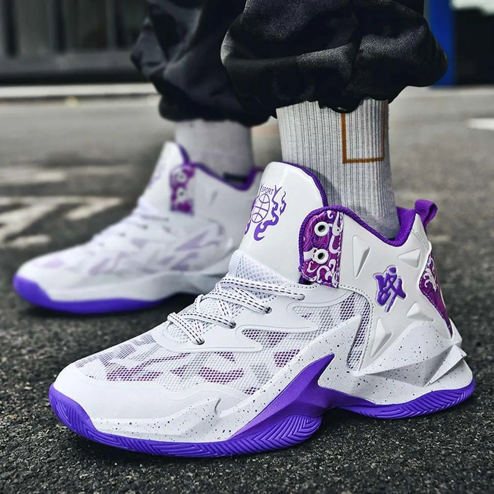 VAXAV Unisex High Top Basketball Shoes Outdoor Sports Sneakers Athletic Running Tennis Shoes