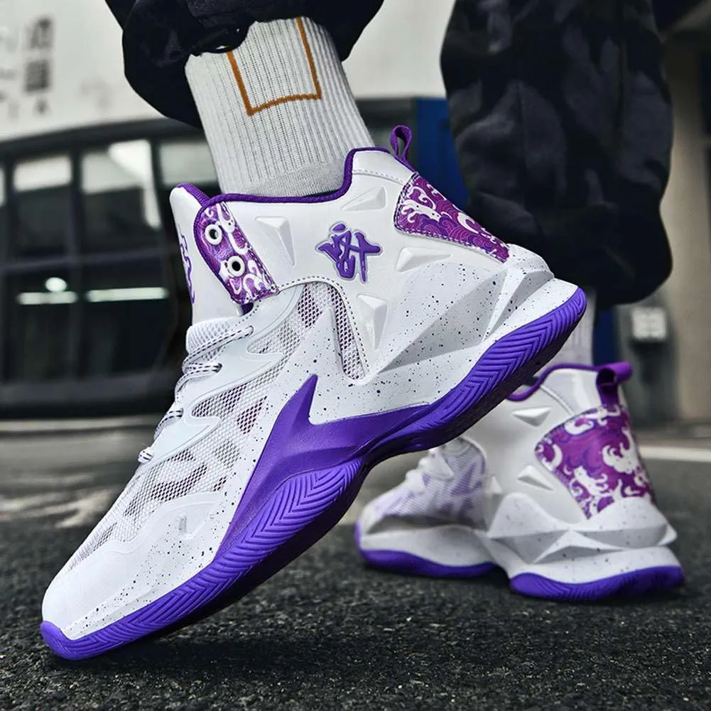 VAXAV Unisex High Top Basketball Shoes Outdoor Sports Sneakers Athletic Running Tennis Shoes