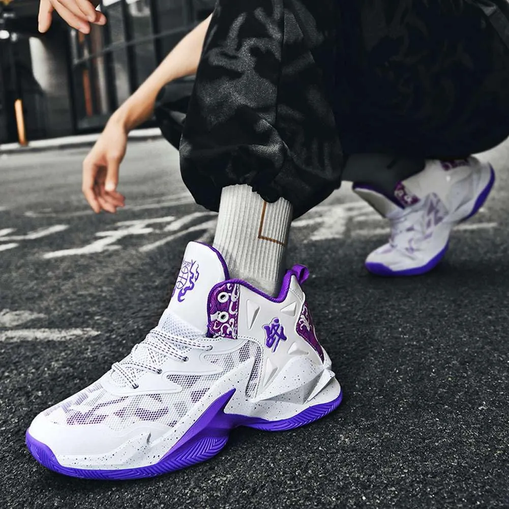 VAXAV Unisex High Top Basketball Shoes Outdoor Sports Sneakers Athletic Running Tennis Shoes