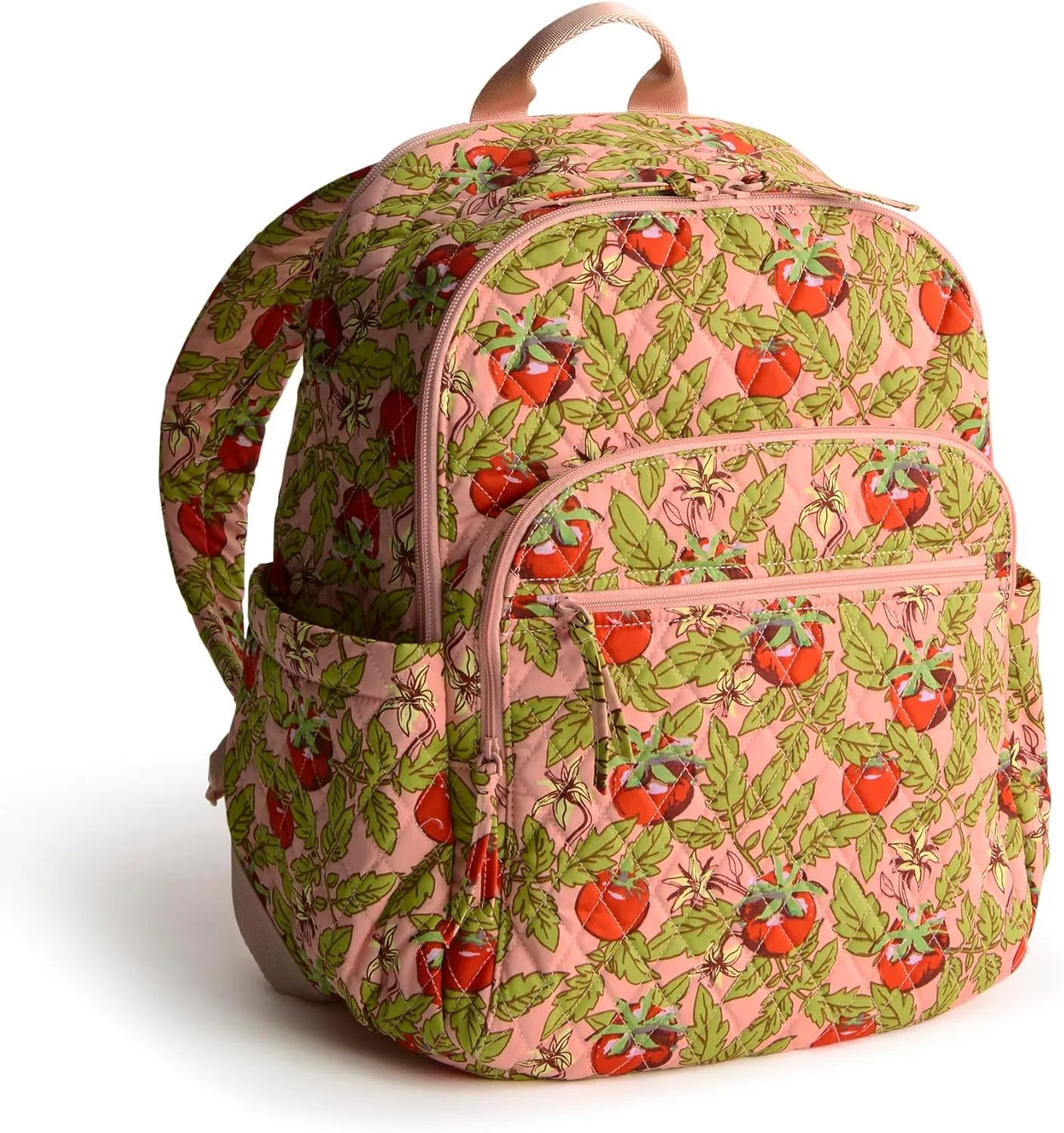Vera Bradley Premium Cotton Bancroft Backpack, Tomato Vines