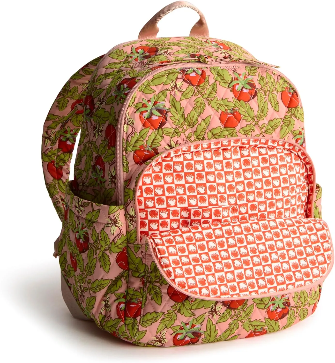 Vera Bradley Premium Cotton Bancroft Backpack, Tomato Vines