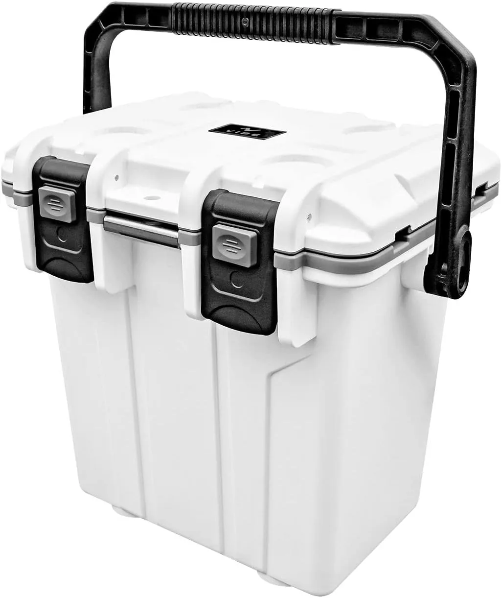 Vibe Heavy Duty Portable Insulated Cooler - 20 Quart - Roadie Rotomolded - Multi Day Super Ice Cold Storage - Camping Kayaking Beach RV Fishing Hunting Tailgating Snacking Van Life