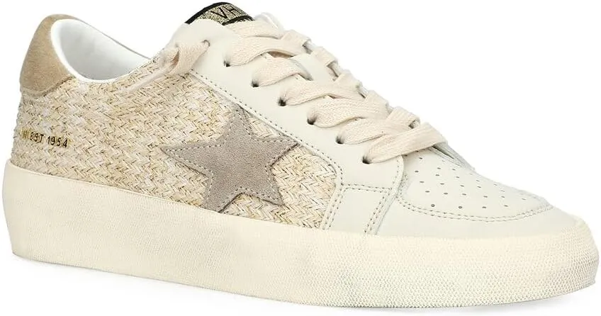 VINTAGE HAVANA Women's Reflex Sneaker, Natural/Gold, 11
