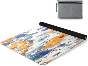 Watercolor Flowers Yoga Mat Tear Resistance & Thick Gym Fitness Mat,Non Slip Natural Rubber Yoga Mat for Yoga, Pilates & Floor Workouts