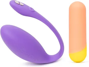 We-Vibe Jive Lite Purple Remote Control Wearable Egg Vibrator & Romp Riot Powerful Massage Bullet Vibrator - Couples Sex Toys Bundle