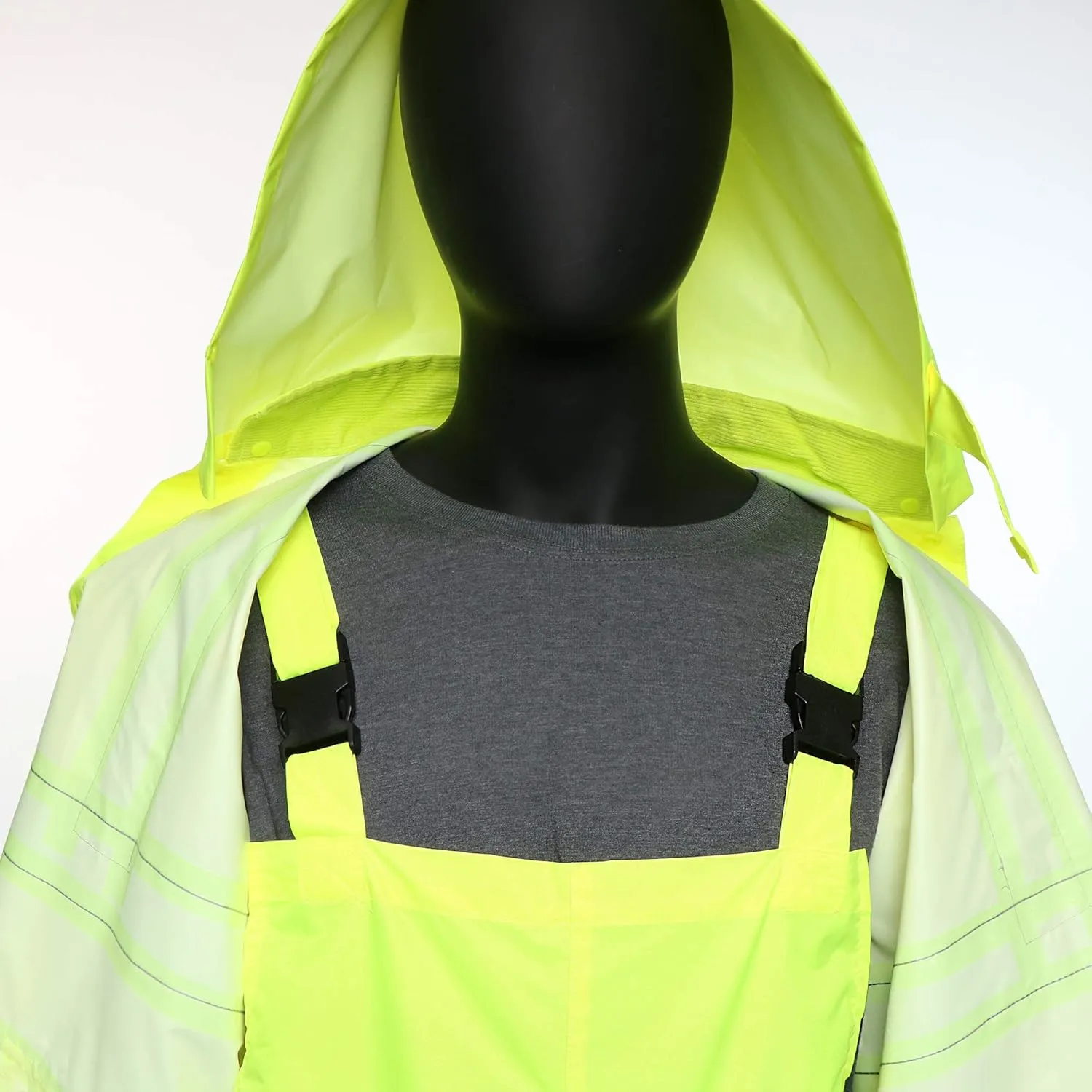 West Chester 4033 HI-VIS Rain Suit - 4X Large 3 Piece Lime Green Rain Suit, Poly Oxford Material with PU Coating. Safety Work Wear