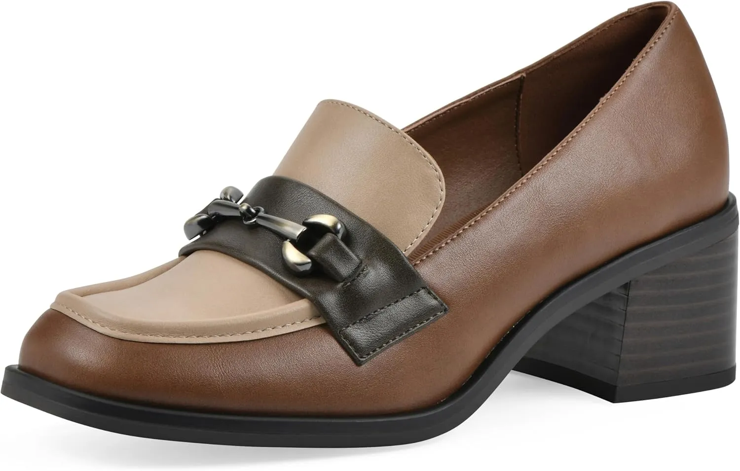 WHITE MOUNTAIN Women's Nacho Block Heel Loafer