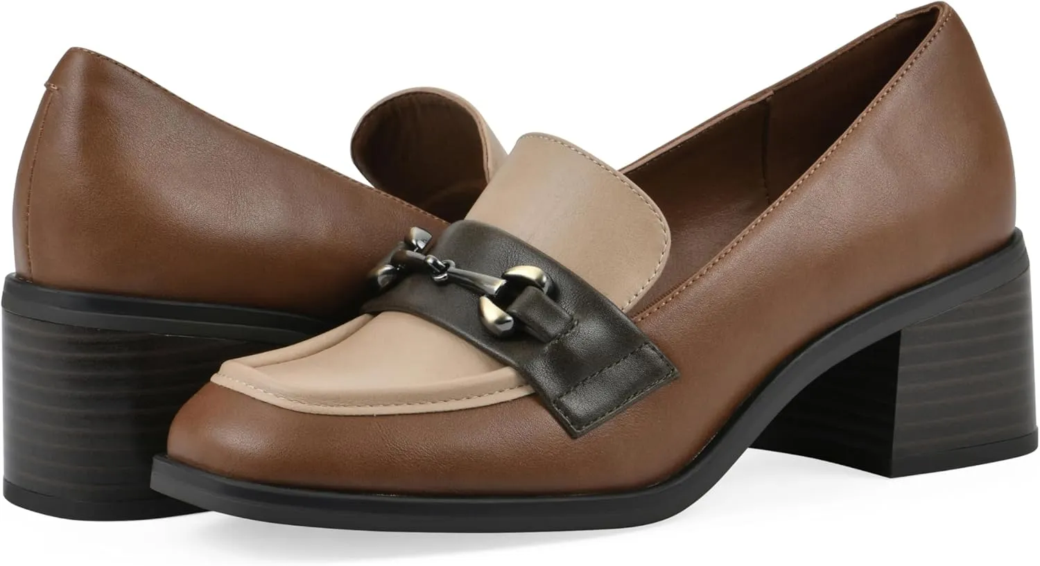 WHITE MOUNTAIN Women's Nacho Block Heel Loafer
