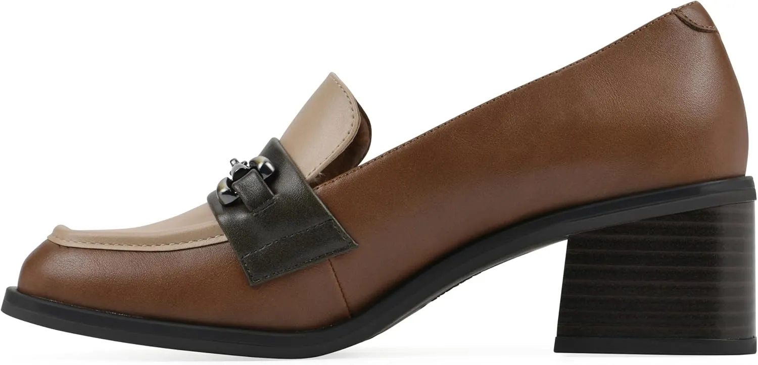 WHITE MOUNTAIN Women's Nacho Block Heel Loafer