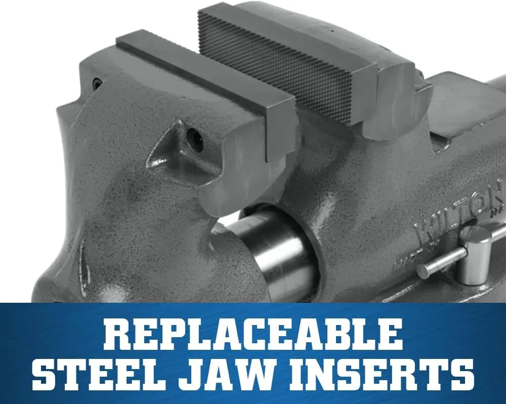 Wilton Machinist Bench Vise, 6" Jaw Width, 10" Jaw Opening, 5-1/2" Throat (Model 600S)