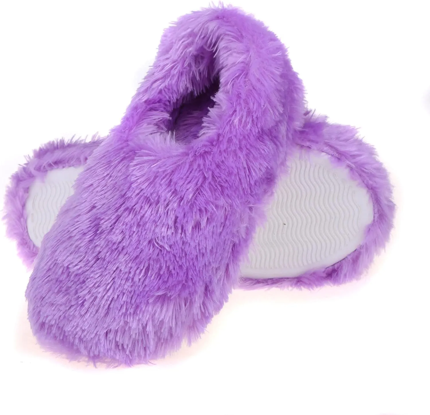 Winter Indoor Moccasin Slippers for Women, Soft Warm Fuzzy Home Slippers Non-Slip for Women