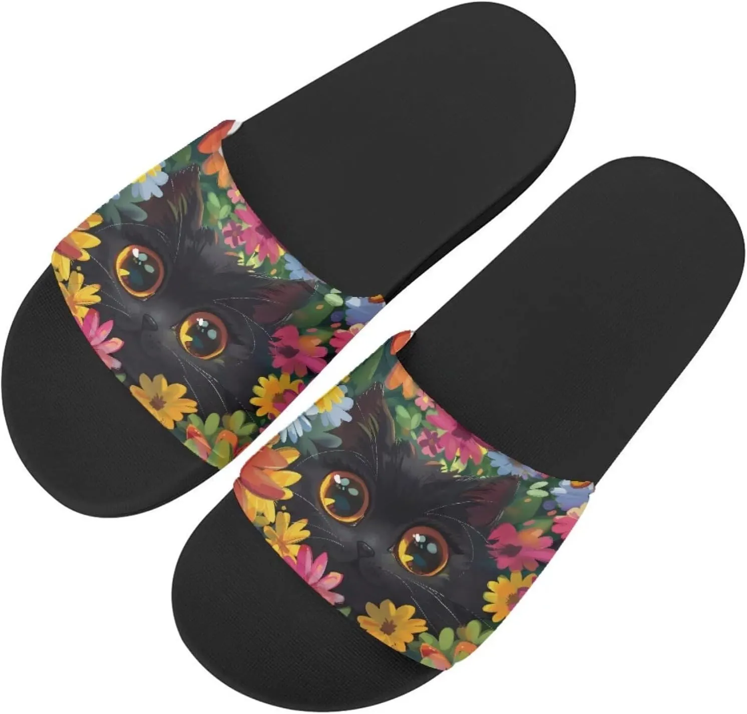 Womens Animal Printed Flat Sandals Non Slip Slide Sandals Shower Slippers Unisex Cute Summer Slide Slippers