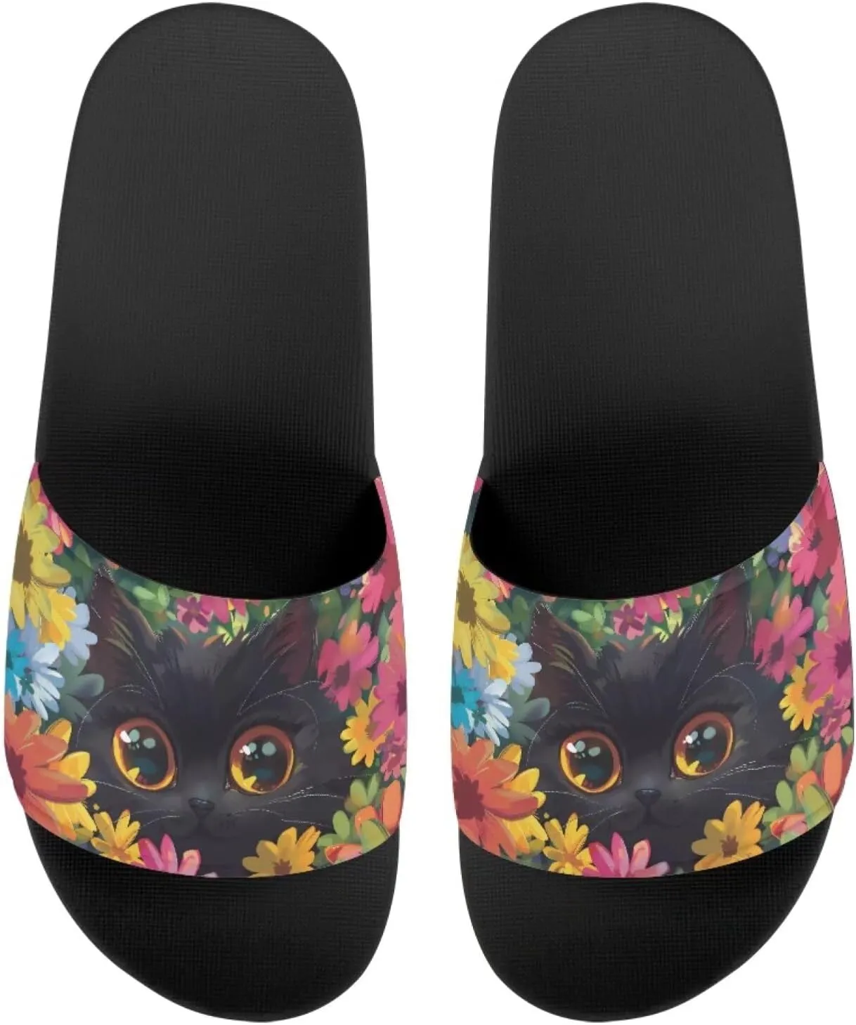 Womens Animal Printed Flat Sandals Non Slip Slide Sandals Shower Slippers Unisex Cute Summer Slide Slippers