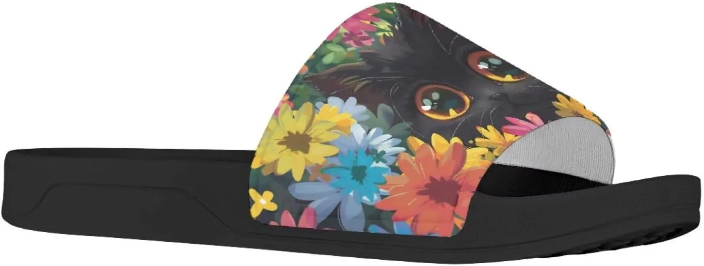 Womens Animal Printed Flat Sandals Non Slip Slide Sandals Shower Slippers Unisex Cute Summer Slide Slippers