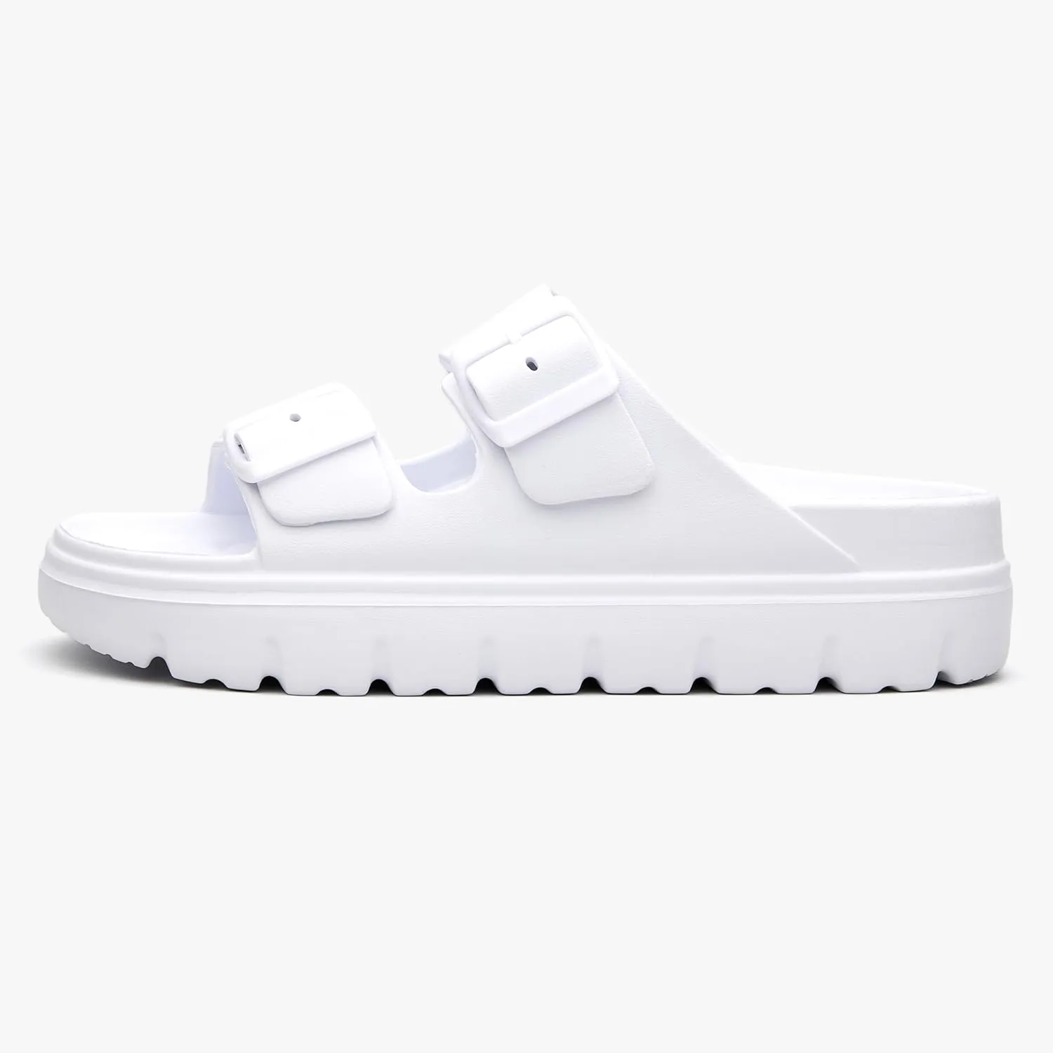 Women's Double Buckle Adjustable EVA Slide Sandals