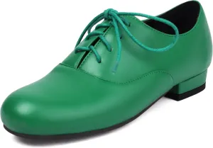 Women's Flats Lace Up Oxford Round Toe PU Leather Low Heel Pumps Closed Toe Shoes