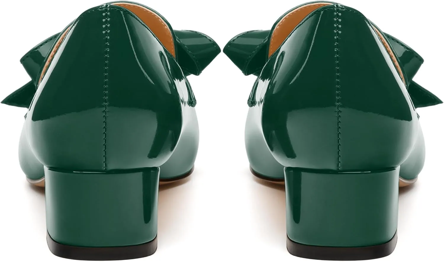 Womens Loafer with Heel, Comfortable Chunky Heels for Women, Loafers Shoes with Bowknot Womens Bunion Dress Shoes