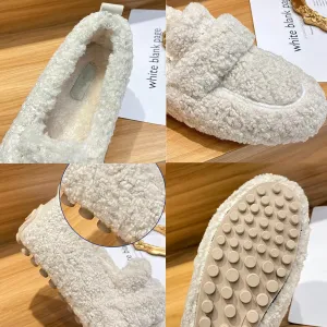 Women's Moccasin Slippers Warm Faux Fur Cozy Indoor Outdoor Moccasins Slip On Loafers Shoes for Women Fuzzy Loafers (Khaki,9-9.5)