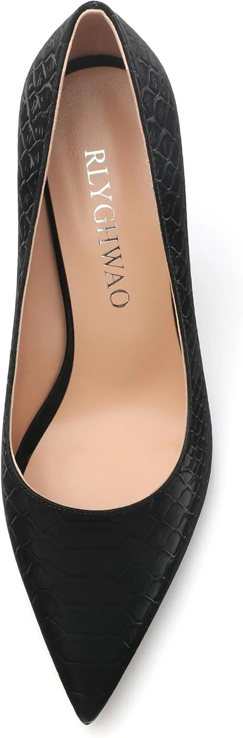 Women's Pumps, Pointed Closed Toe Stiletto High Heels, Fashion Solid High Heel Shoes for Women