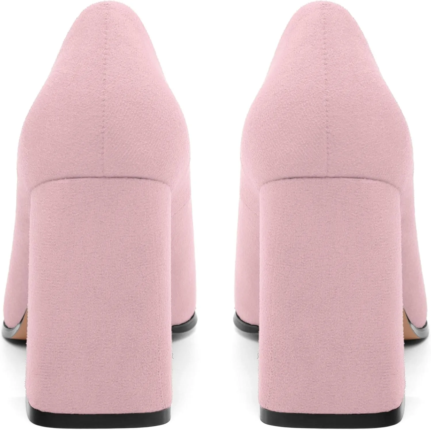 Women's Pumps, Pointed Toe Block High Heels, Slip On Fashion Chunky Heel Shoes for Women