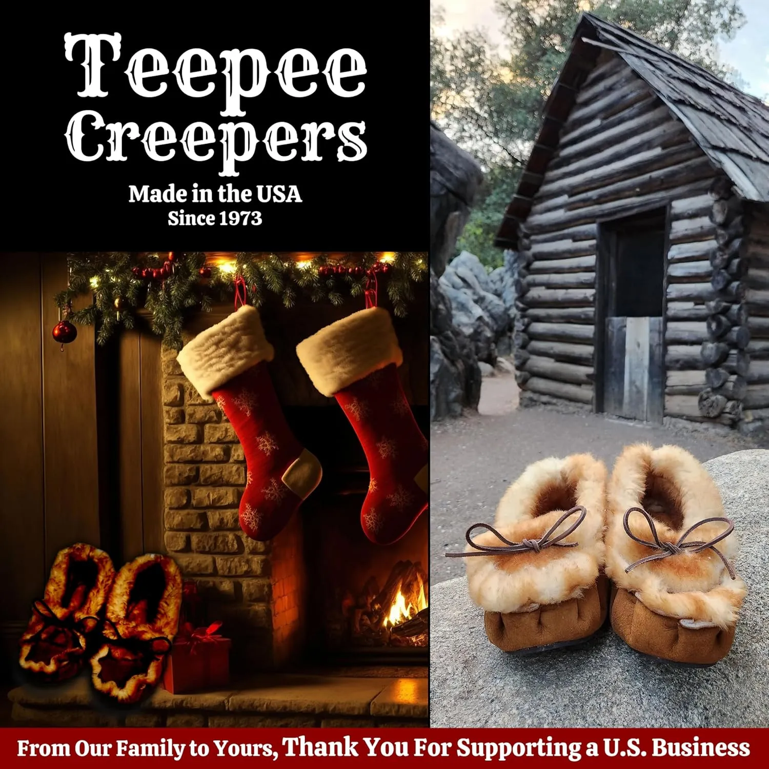 Women's Sheepskin Moccasin Slippers - Without Sole - Made In The USA