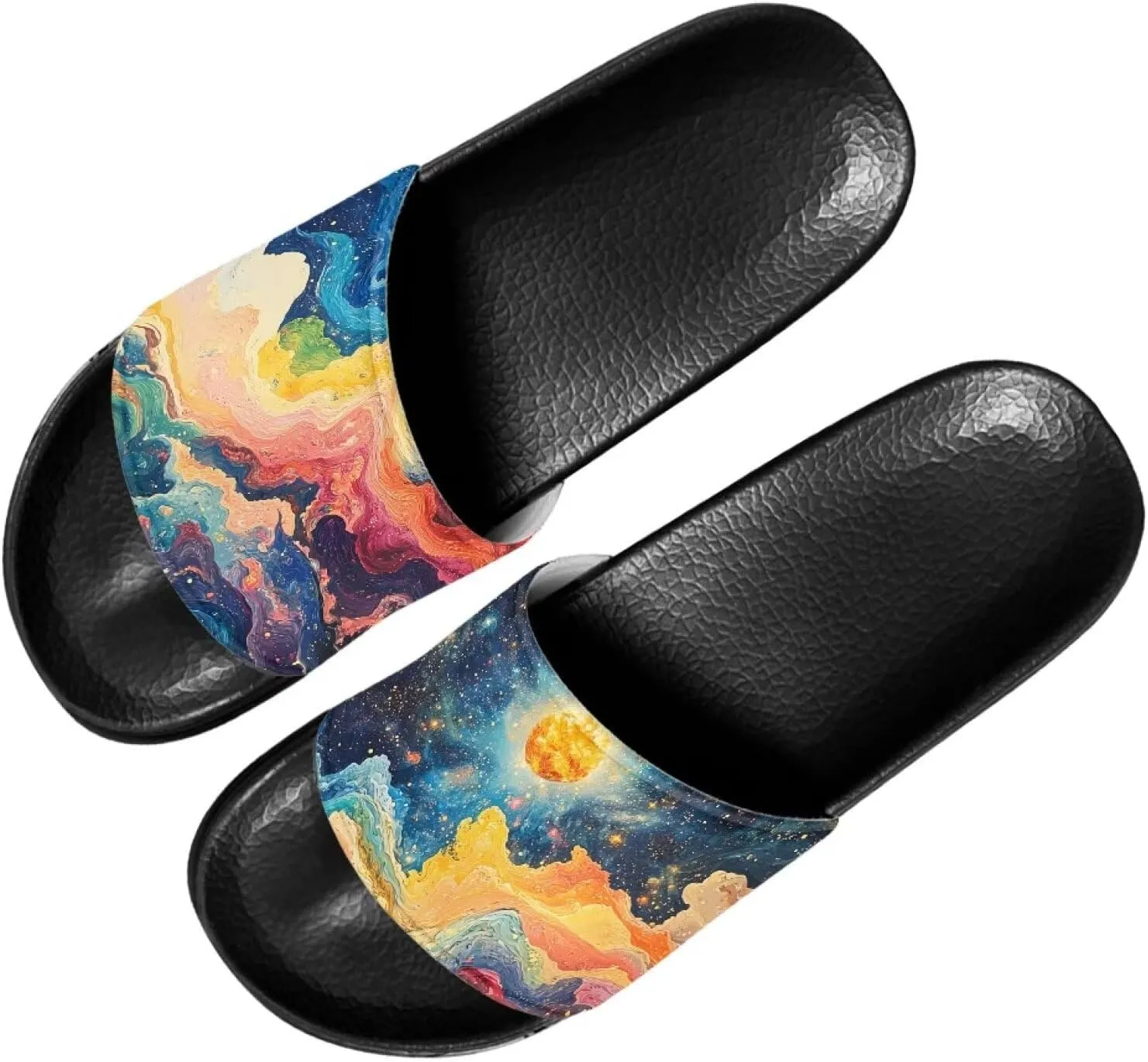 Womens Slide Sandals Non-Slip Bathroom Shower Slipper Shoes House Slides Indoor Outdoor Fashion Beach Sandals Size 6-13.5