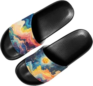 Womens Slide Sandals Non-Slip Bathroom Shower Slipper Shoes House Slides Indoor Outdoor Fashion Beach Sandals Size 6-13.5