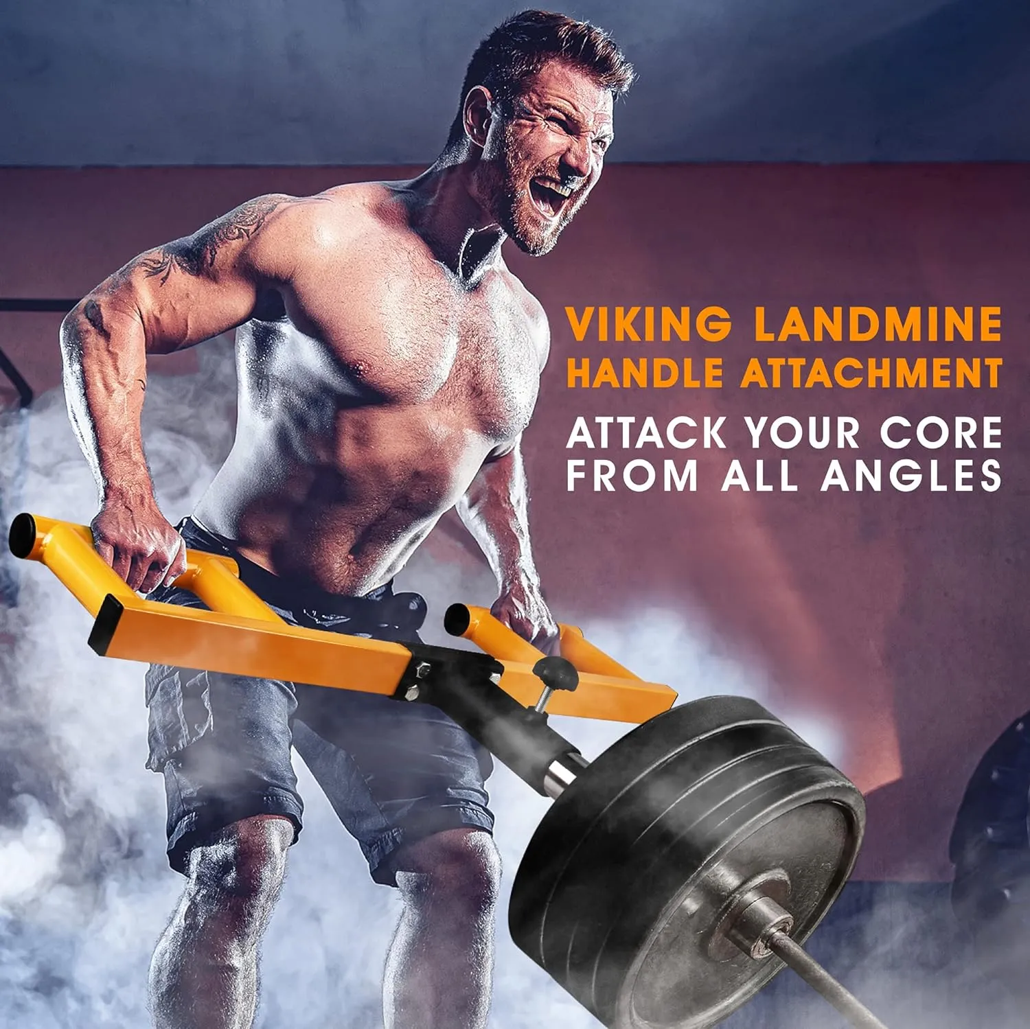 Yes4All Viking Press, Landmine Handle Attachment for 2-Inch Olympic Barbell – 3 Hand Grip Positions - Support Home Gym for Deadlift, Squat Workout, Increased Versatility