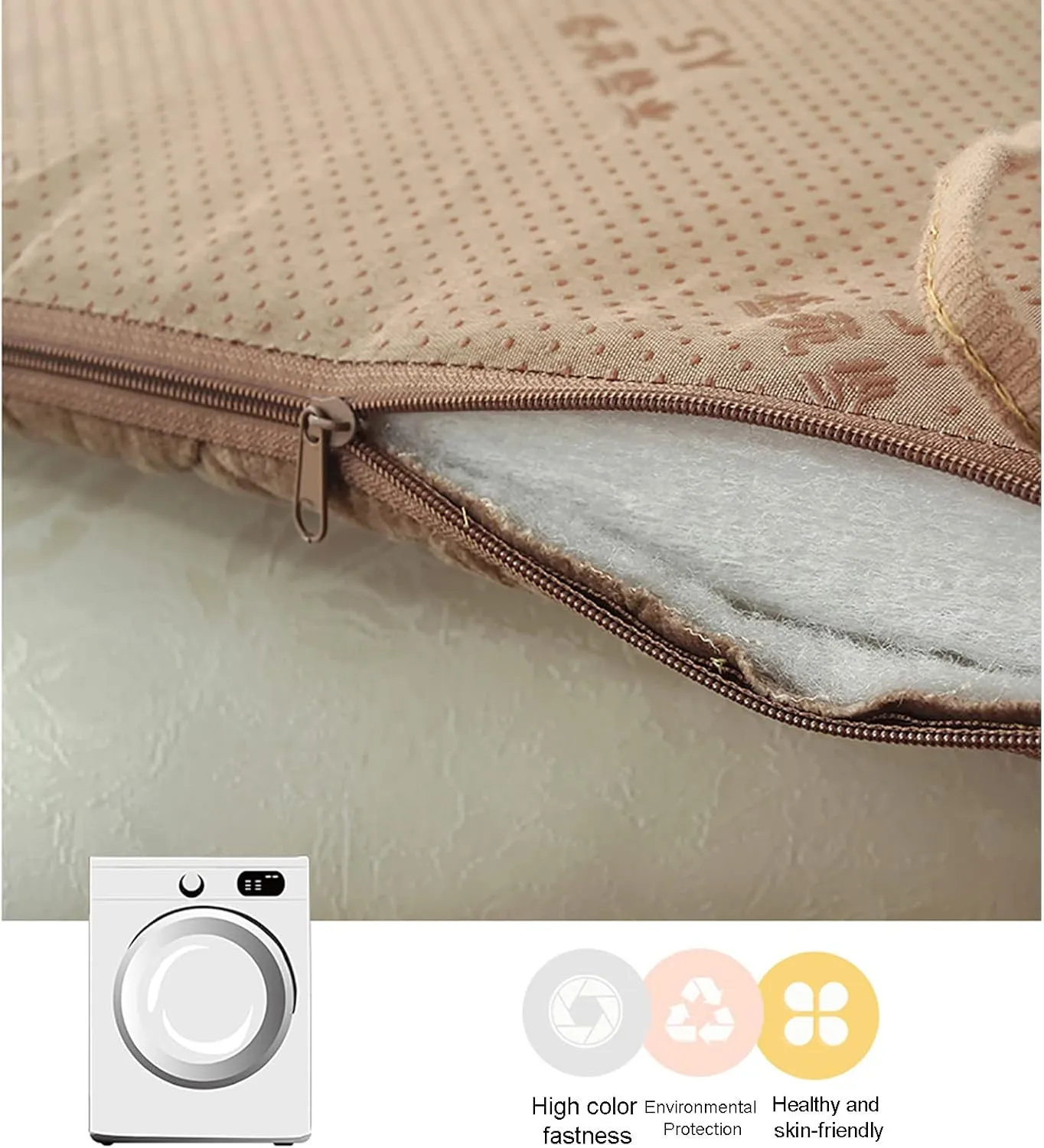 Yizc Lace Ruffle Chair Cushion,Non Slip European Seat Cushion Square Thicken Chair Pad with Ties,Luxury Decorative Chair Cover for Dining Chair Office Chairs-Beige 43x45cm(17x18inch)