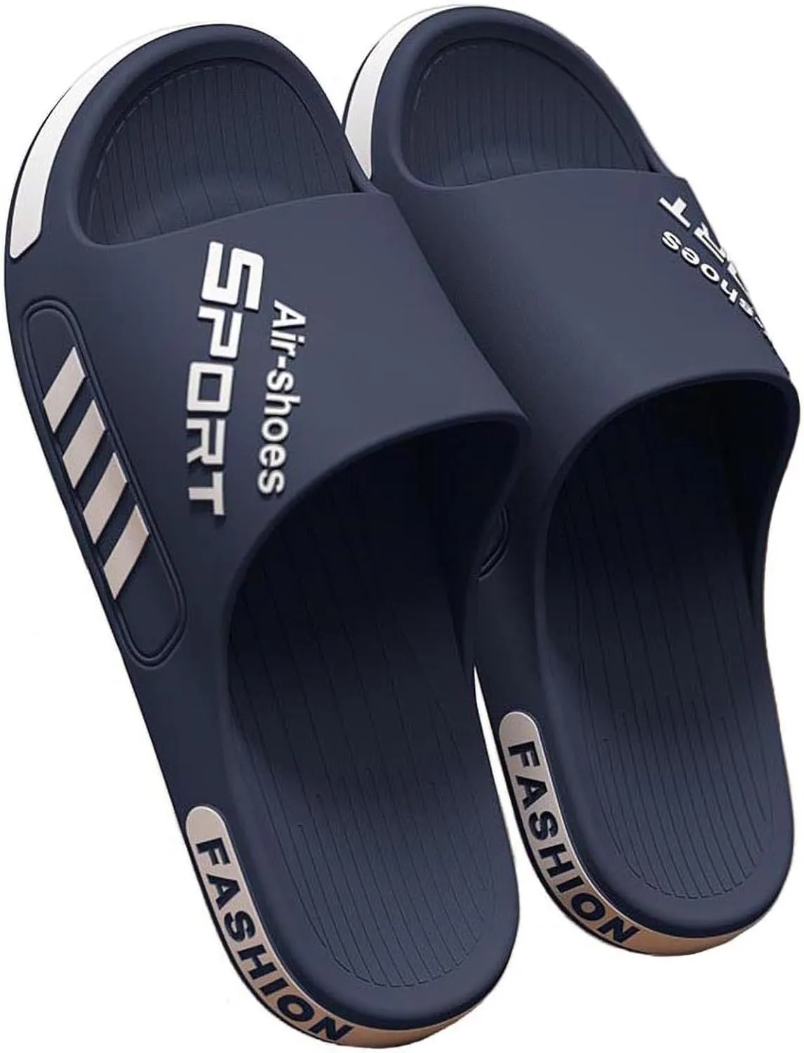YUNZLAN Plus Size Men's Slides Sandals,Bathroom Shower Slippers,Non-slip Beach Pool Slides Shoes Outdoor Indoor